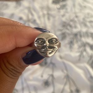 Sterling Silver Moonface ring